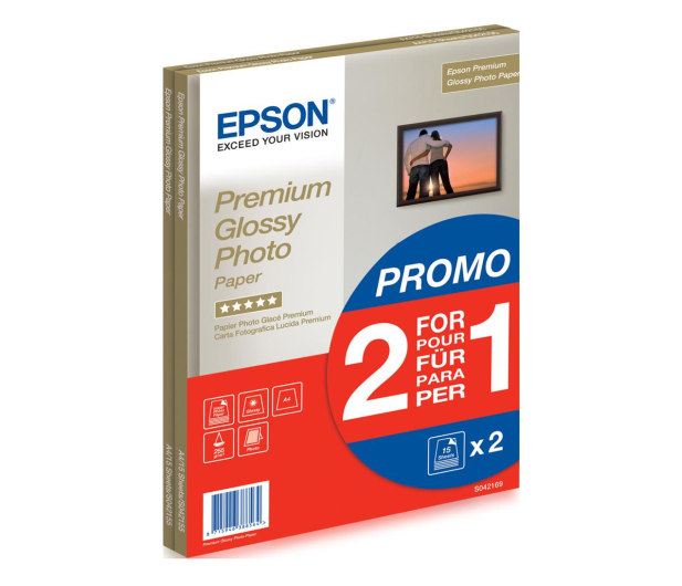 EPSON Premium Glossy Photo Paper A4 (2x15 ark.) C13S042169 - 1090790 - zdjęcie